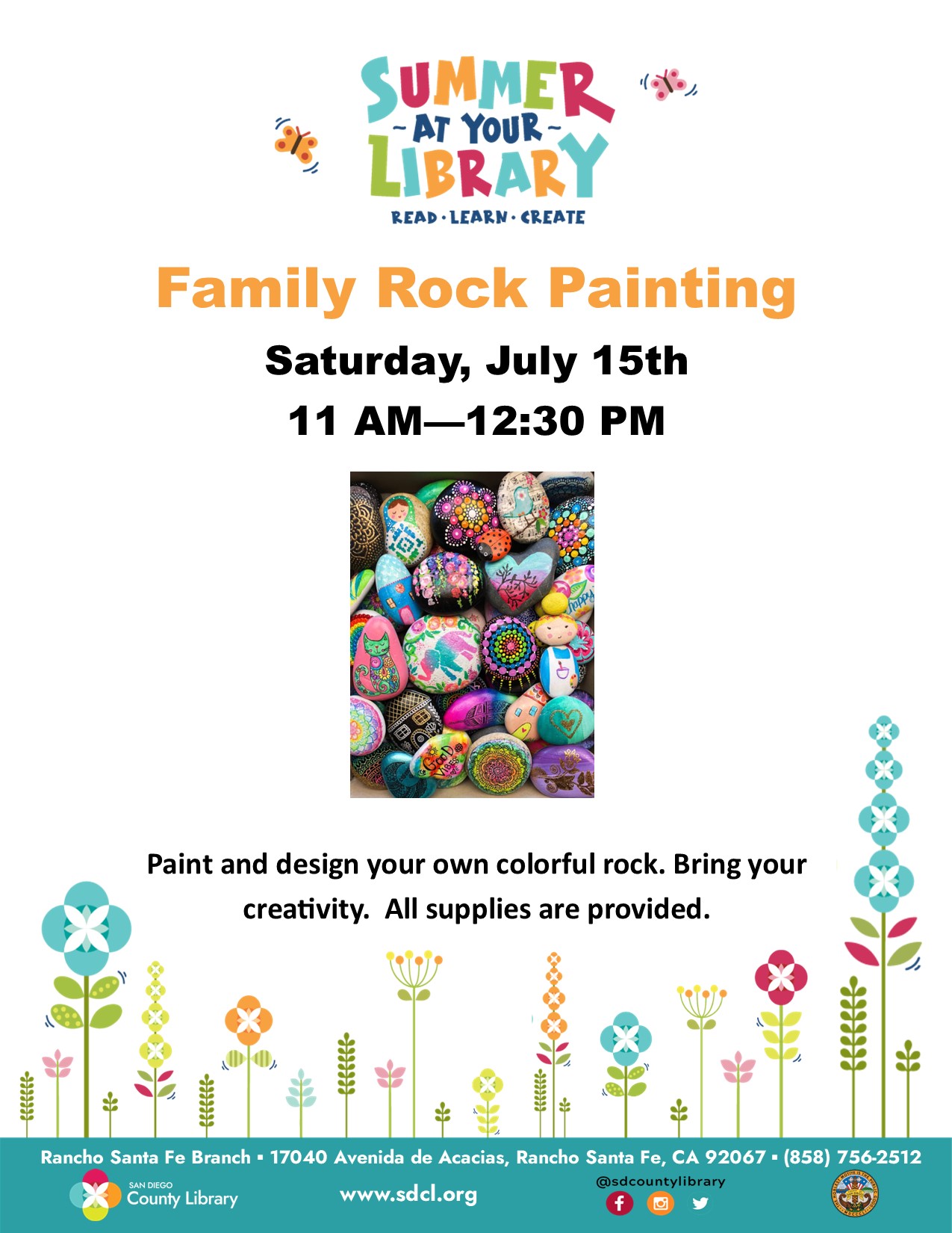 Family Rock Painting - Library Guild of Rancho Santa Fe