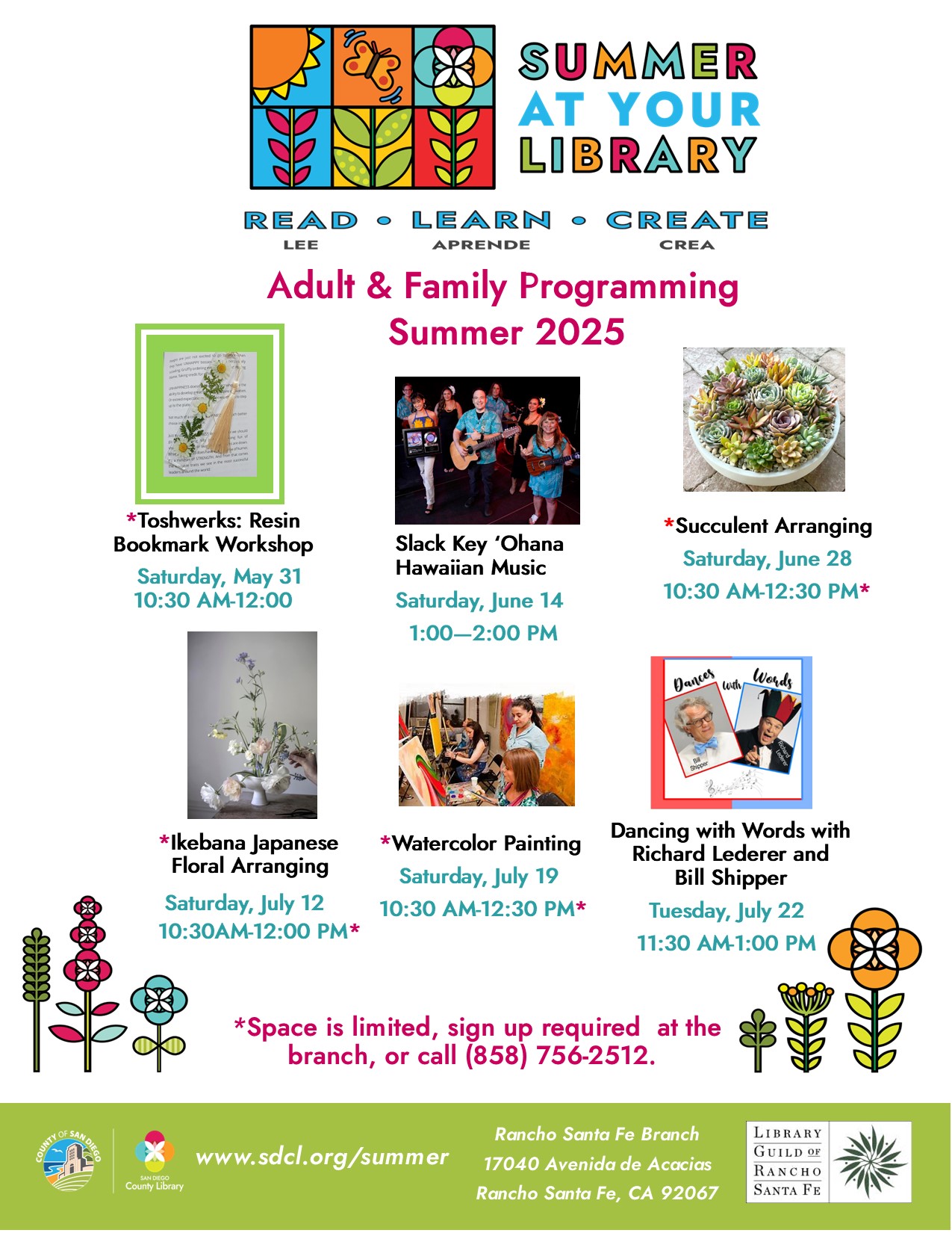 Adult Events - Library Guild of Rancho Santa Fe